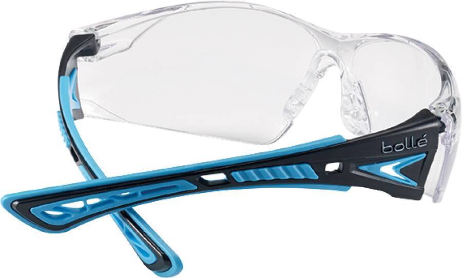 Schutzbrille RUSH+ RUSHPPSI Rahmen rot / schwarz Scheibe klar Scheibenkennzeichnung 2C-1.2 1 FT KN CE Beschichtung PLATI