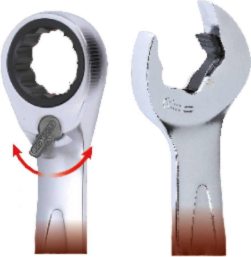 Ratschen-Ringmaulschlüsselsatz DUO GEARplus® 41006 SW 8-10-13-17-19 mm Ausführung 5-tlg.