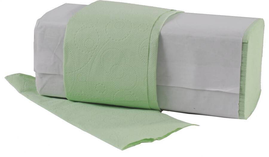 Handtuchpapier Premium 8982805 Farbe grün Ausführung 2-lagig Blattmaß 24 x 21 cm Blattanzahl 3200 (20 x 160) Typ Premium