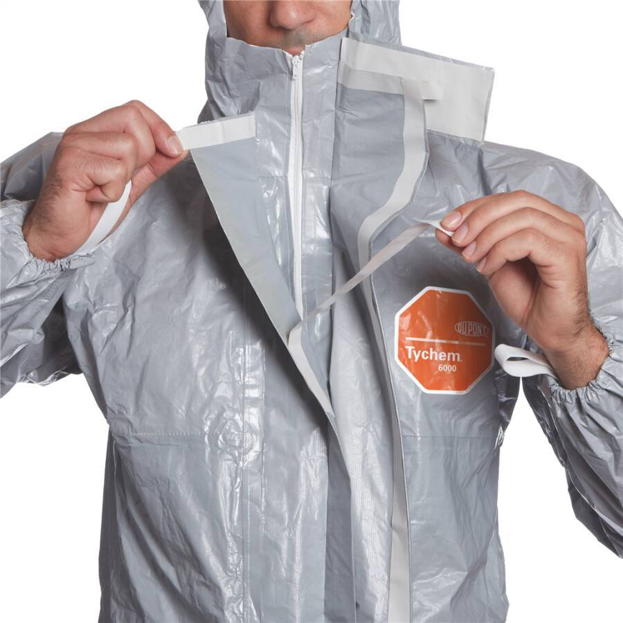 Tychem® 6000 F D13495126 Größe L Farbe grau Ausführung mit Füßlingen
