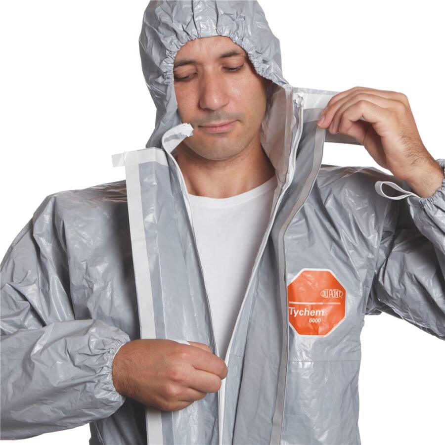 Tychem® 6000 F D13495142 Größe M Farbe grau Ausführung mit Füßlingen