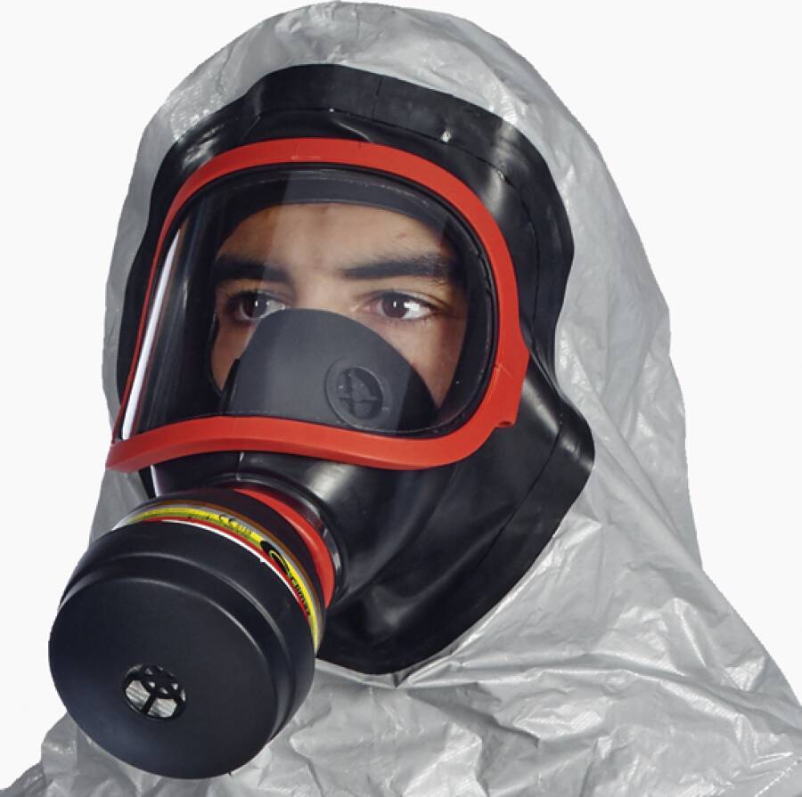 Tychem® 6000F FaceSeal D15490598 Größe XXL Farbe grau Ausführung integrierte Socken