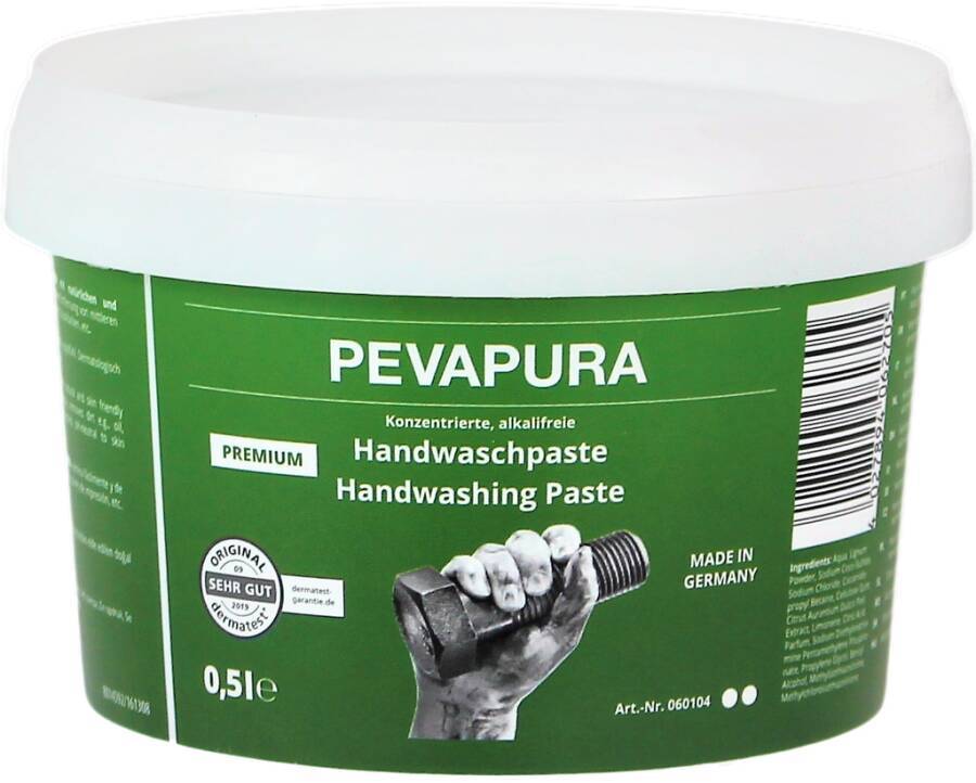 Handwaschpaste PEVAPURA 060104 Inhalt 500 ml Ausführung leicht parfümiert Gebinde Dose geeignet für Spender -