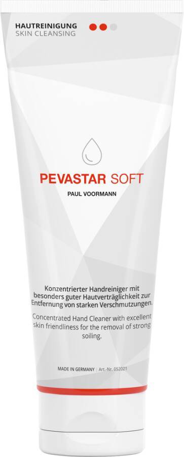 Handwaschpaste PEVASTAR SOFT 052021 Inhalt 250 ml Ausführung parfümiert Gebinde Tube geeignet für Spender -