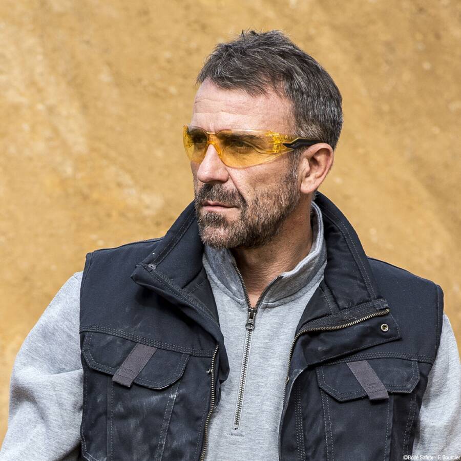 Schutzbrille SILEX SILEXPSJ Rahmen gelb/schwarz Scheibe gelb Scheibenkennzeichnung 2C-1.2 1 FT CE Beschichtung PLATINUM