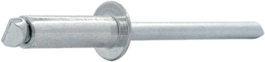 Blindniet Stahl/Stahl Flachkopf 0704148 Farbe blank Material Stahl/Stahl Schaft-Ø 5 mm Schaftlänge 16 mm Klemmbereich 8,