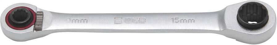 Ringratschenschlüssel 4-in-1 Doppelring 7829710193 SW 10x13/17x19 mm Länge 229 mm