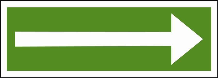 Notausgang-Pfeil 932106301 Abmessung (BxH) 297 x 105 mm Material FO Zulassung -