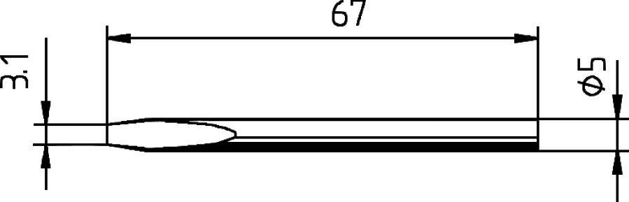 Lötspitze-Ersadur meißelförmig, 3,1 mm 4000872421