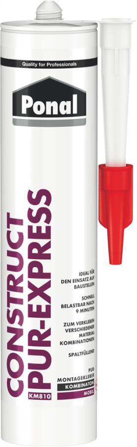Ponal Construct PUR-Express 84164 Farbe perlweiß Inhalt 440 g Gebindeart Kartusche