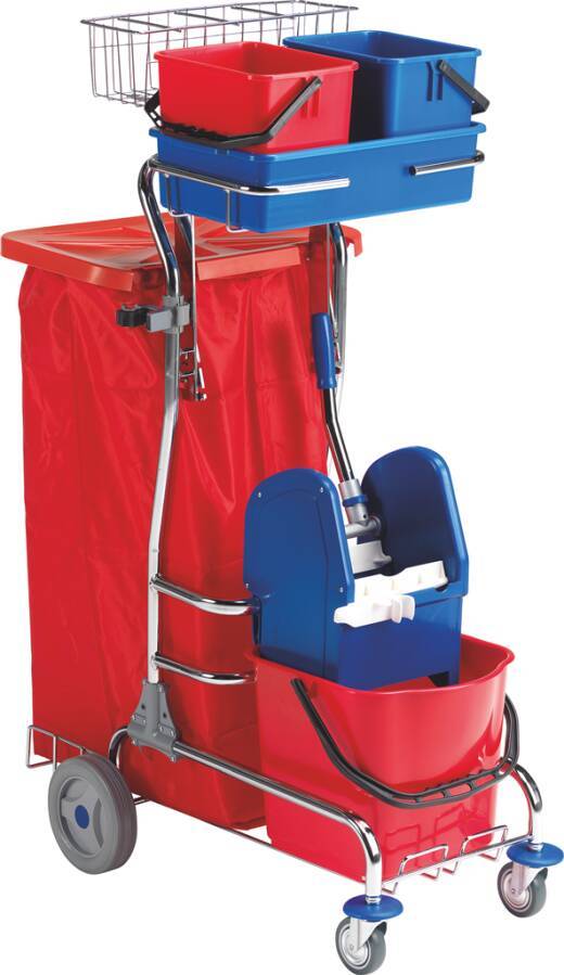 Reinigungswagen Universal III 27 l 88584 Typ Universal III - 27 l Abmessung (BxHxT) 750 x 1220 x 460 mm Gewicht 15,0 kg