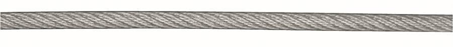 Drahtseil verzinkt, glasklar ummantelt 941045301 Seil-Ø Mantel/Drahtseil 3 / 2 mm Ausführung 6x7+1 FE verz.