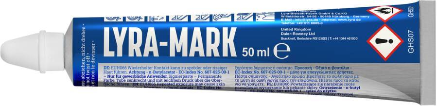 Signierpasten-Tubenschreiber L4150001 Farbe weiß Strichstärke 3 mm Inhalt 50 ml