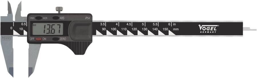 Digitaler Messschieber V 202160.2 Messbereich 150 mm Ablesung 0,01 / 0,0005 mm/inch Schnabellänge 40 mm Tiefenmaß flach