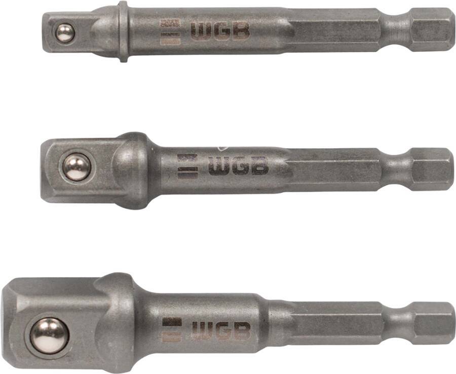 Adapter-Satz 1/4 3-tlg. 789292337 Sechskant 1/4`` //1/4`` //1/4`` Vierkant 1/4`` //3/8`` //1/2`` Länge 65//65//72 mm