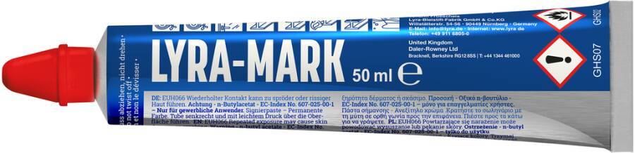 Signierpasten-Tubenschreiber L4150017 Farbe rot Strichstärke 3 mm Inhalt 50 ml