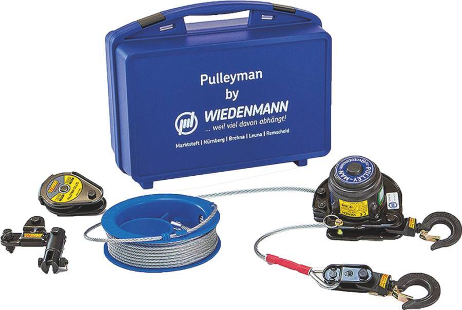 Mobile Seilwinde Pulleyman 941152602 Typ Seilwinde P300 Set Tragkraft 300 / 600 kg Lieferumfang Seilwinde, Umlenkrolle,
