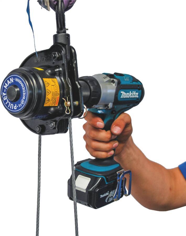 Mobile Seilwinde Pulleyman 941152601 Typ Seilwinde P300 Set Tragkraft 300 kg Lieferumfang Seilwinde, 12 Meter Seil auf K