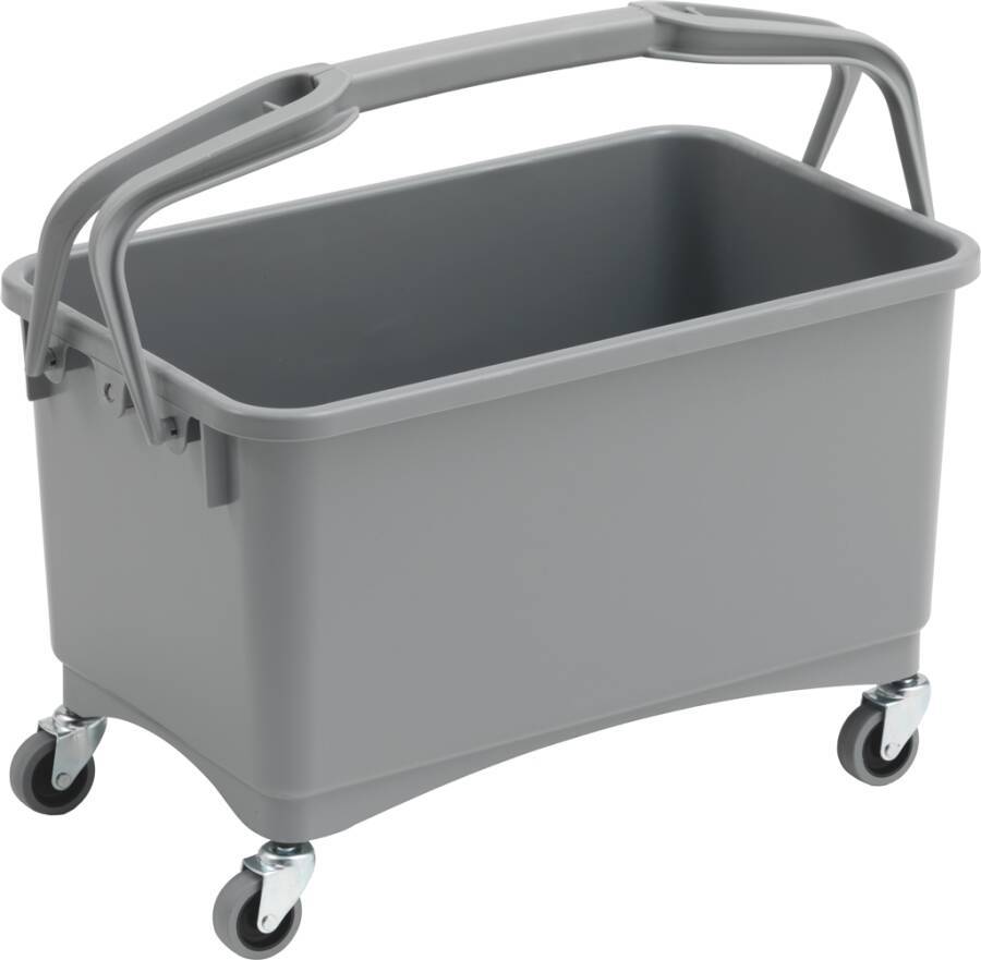 Einfachfahreimer Poly I / Poly II 8858102 Typ Poly II: Fahreimer 28 l Ausführung 4 Rollen Ø 50 mm, Griff Abmessung (BxHx