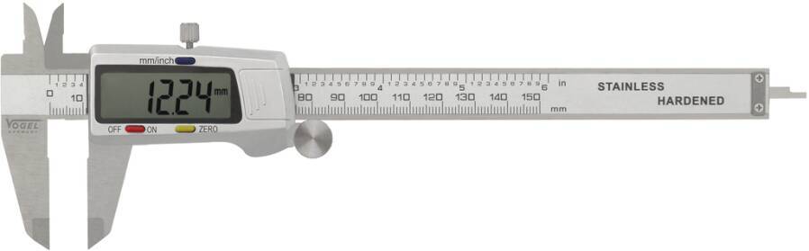 Digital-Messschieber Edelstahl 202002 Messbereich 150 mm Ablesung 0,01 / 0,0005 mm/inch Schnabellänge 40 mm Tiefenmaß fl