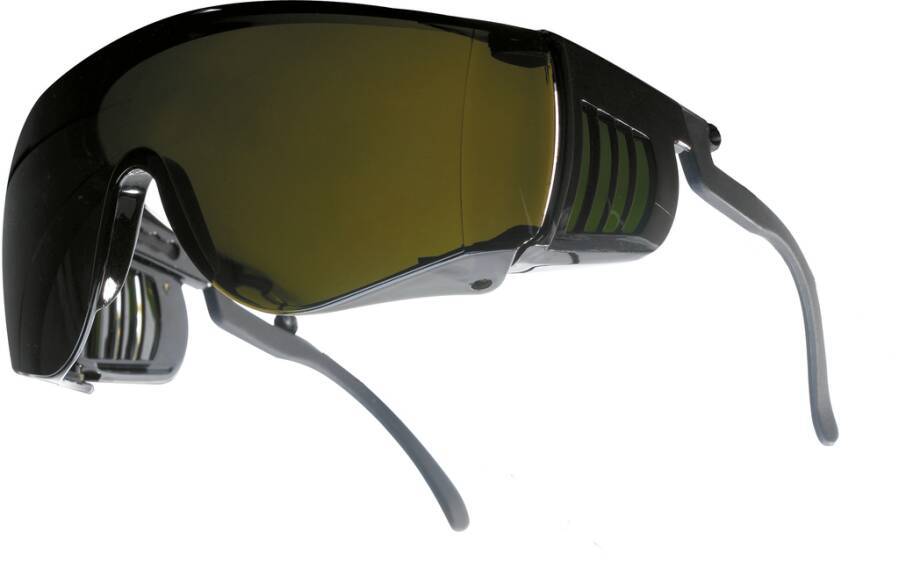 Schweißer-Überbrille SQUALE II SQUWPCC5 Rahmen schwarz/grün Scheibe grün Scheibenkennzeichnung 5 1 S CE Beschichtung Ant