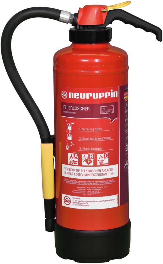 Pulverfeuerlöscher PG 6 AS Aufladetechnik 932138201 Löschmittel 6 kg Pulver Typ PG 6 AS geeignet für Brandklassen A+B+C