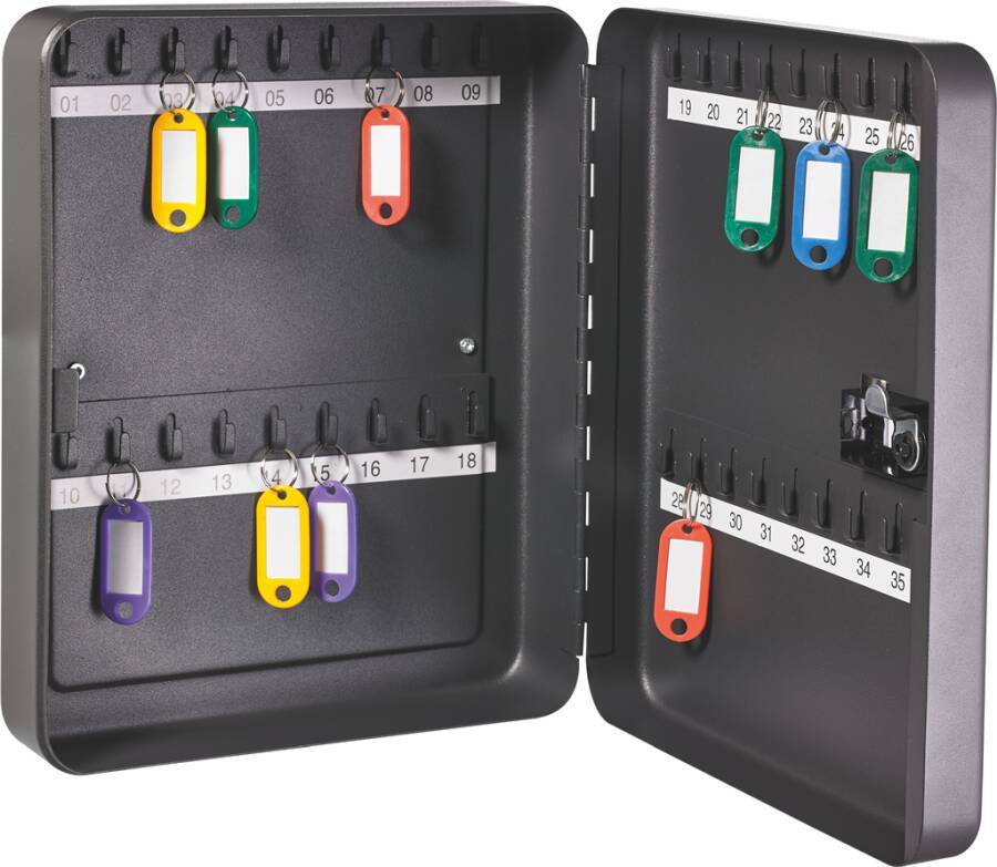 Schlüsselschränke, eintürig mit Zahlenschloss 880 Hakenanzahl 36 St Breite 300 mm Tiefe 80 mm Höhe 240 mm