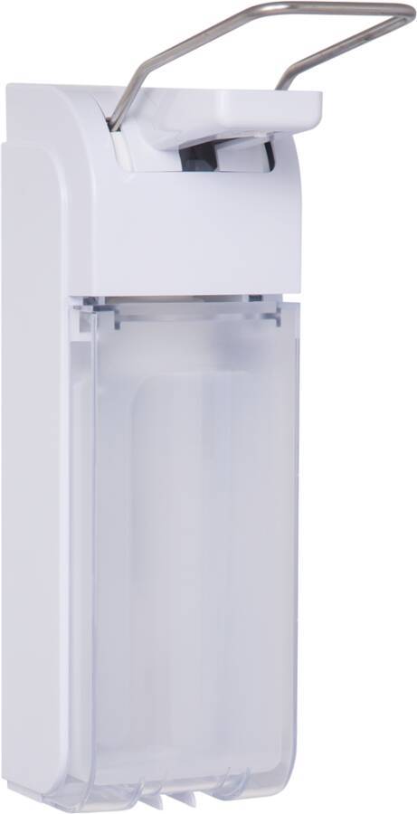 Wand-/Desinfektionsspender mit Hebel 500134 Ausführung weiß passend für 1 l Hartflaschen (mit beiliegendem Adapter auch