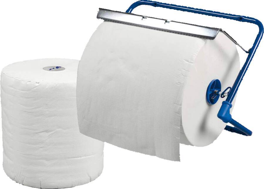 Putzpapier weiß Großrolle 8946705 Blattmaß 26 x 38 cm Lagen 2 Blatt 1500 pro Rll Rollen pro Palette 80