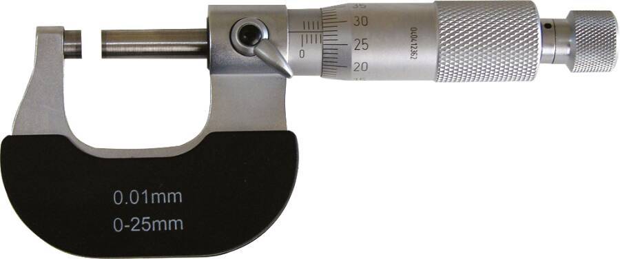 Bügelmessschraube 3312200 Messbereich 0 - 25 mm Ablesung 0,01 mm Spindel-Ø 6,5 mm Messtrommel 17,0 mm Steigung 0,5 mm