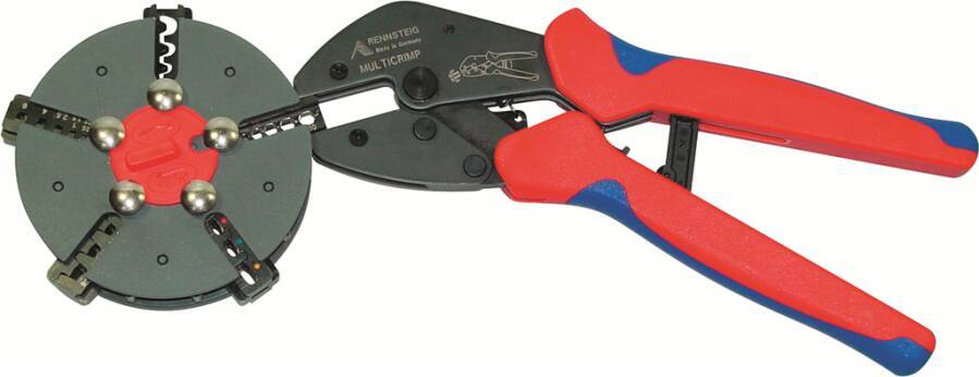 Multi-Crimpzange mit Schnellwechselsystem 629 004 3 Crimpeinsätze 3 Stk Crimpeinsätze 02 - 04 - 06 Typ Länge 315 mm Gewi
