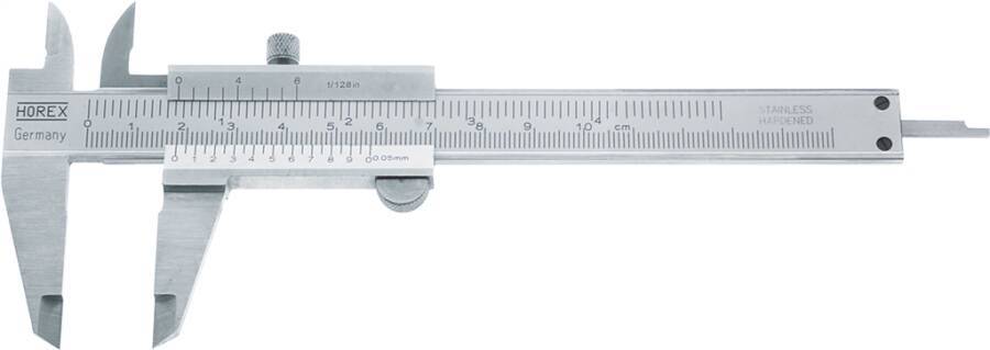Taschenmessschieber 100 mm 32405 Messbereich 100 mm Ablesung 0,05 mm Schnabellänge 30 mm