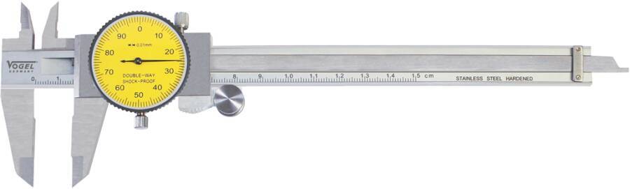 Uhr-Messschieber IP 40 201101 Messbereich 150 mm Ablesung 0,01 mm Schnabellänge 40 mm