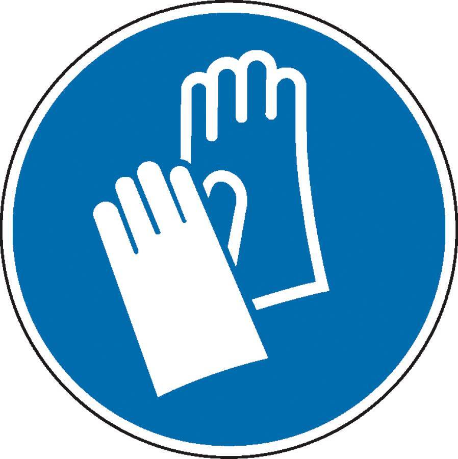 Handschuhe benutzen 932105612 Abmessung Ø 200 mm Material KU Zulassung ISO 7010