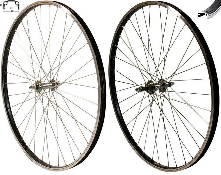 REDONDO 24 Zoll Laufrad Set Hinterrad und Vorderrad Kasten Felge Schwarz