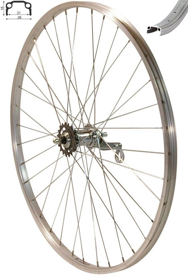 REDONDO 28 Zoll Hinterrad Laufrad Kasten Felge Silber 1 Gang Rücktritt Bremse