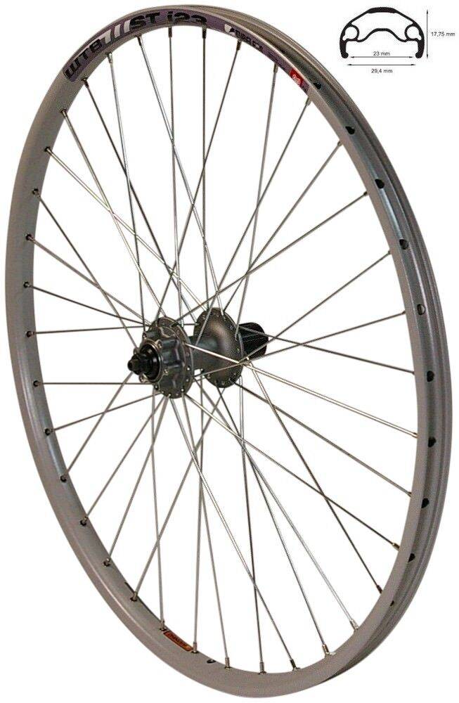REDONDO 26 Zoll Hinterrad Laufrad WTB Felge Shimano Deore FH-M525 Silber Disc
