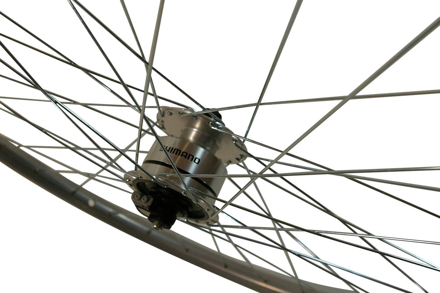 REDONDO 26 Zoll Laufrad Vorderrad Felge silber Shimano DH-3N72 Nabendynamo 21mm