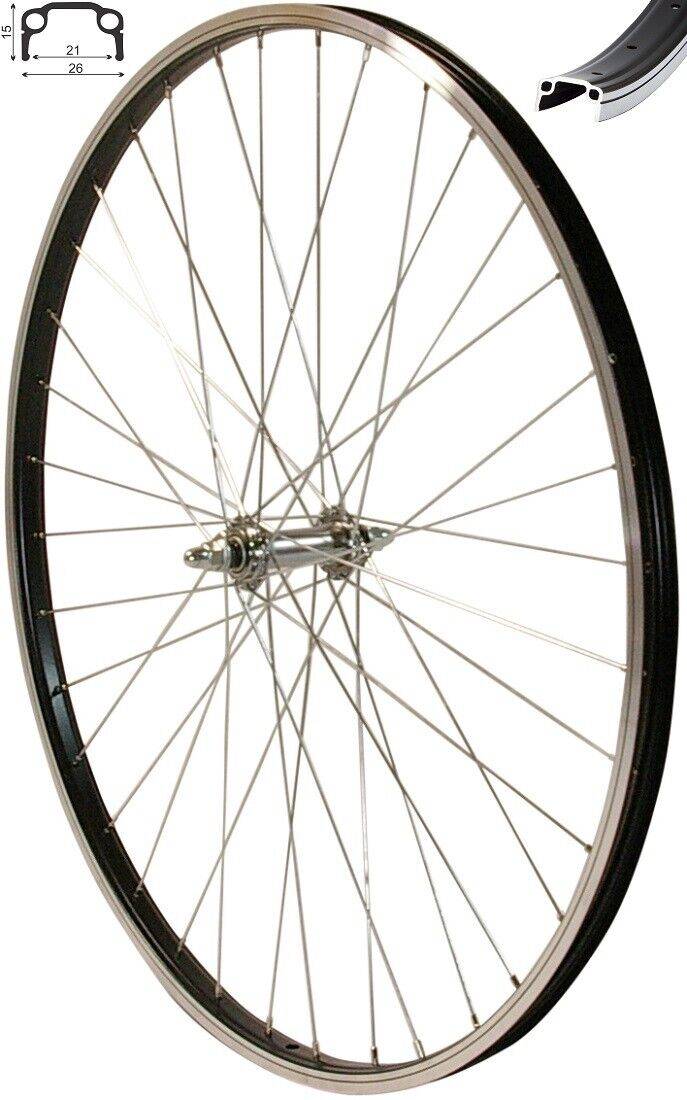 REDONDO 28 Zoll Vorderrad Laufrad Fahrrad 28" Kasten Felge Aluminium Schwarz