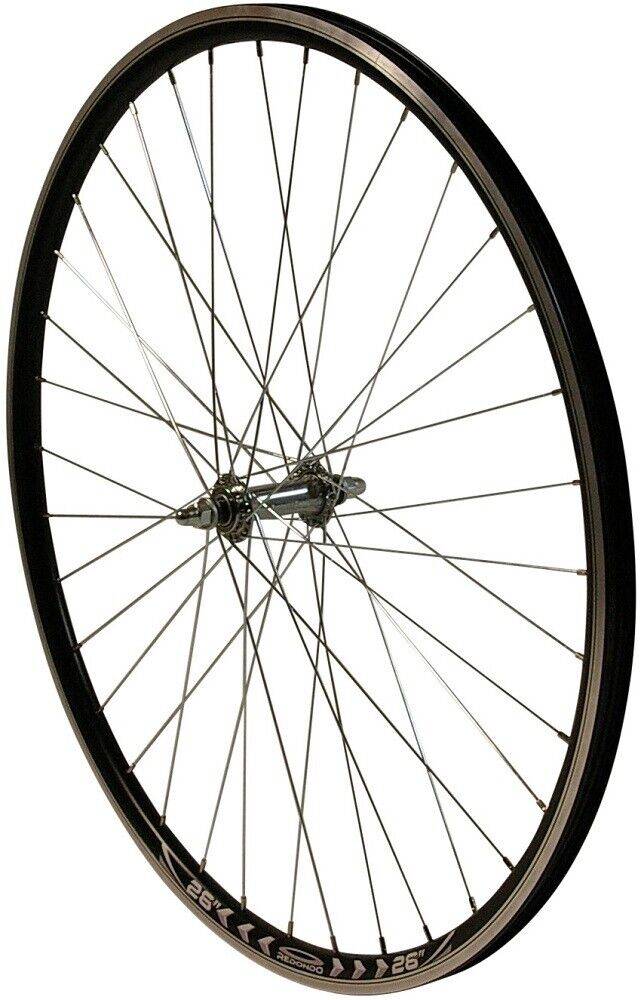 REDONDO 26 Zoll Vorderrad Laufrad Fahrrad V-Profil Hohlkammer 26" Felge Schwarz