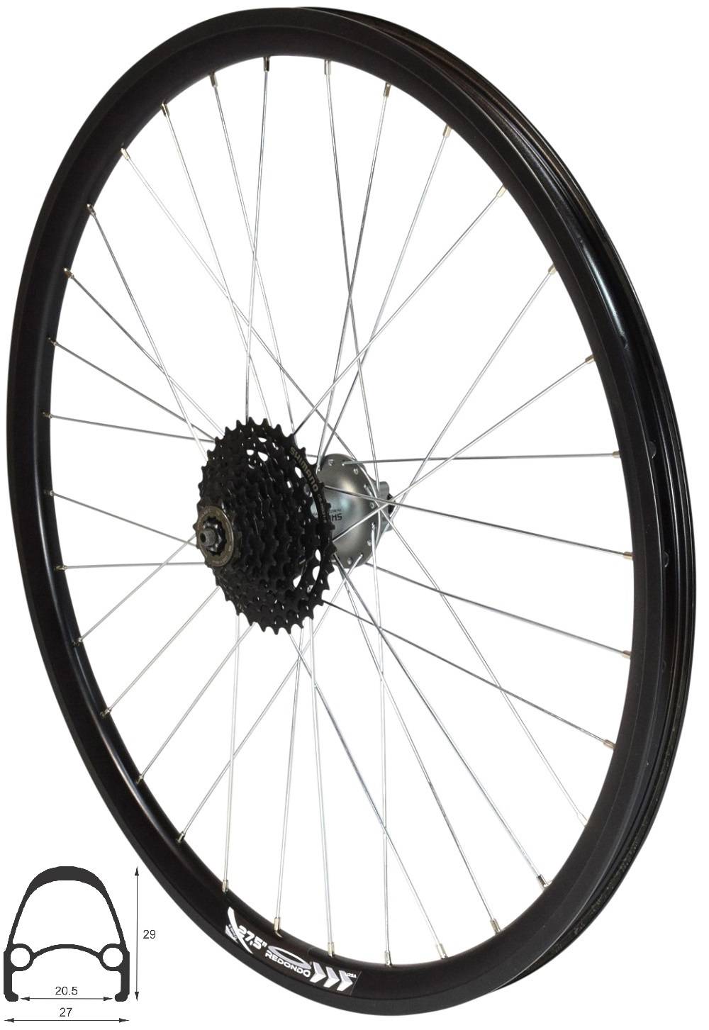 REDONDO 27,5 Zoll E Bike Hinterrad Laufrad Felge Shimano + 8 fach Kassette