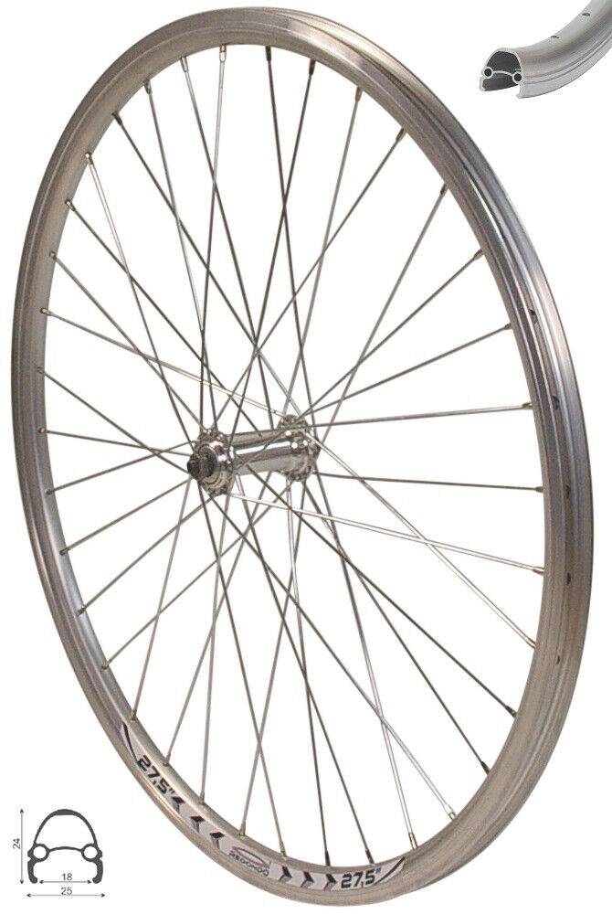 REDONDO 27,5 Zoll Vorderrad Laufrad Fahrrad V Profil Felge Silber
