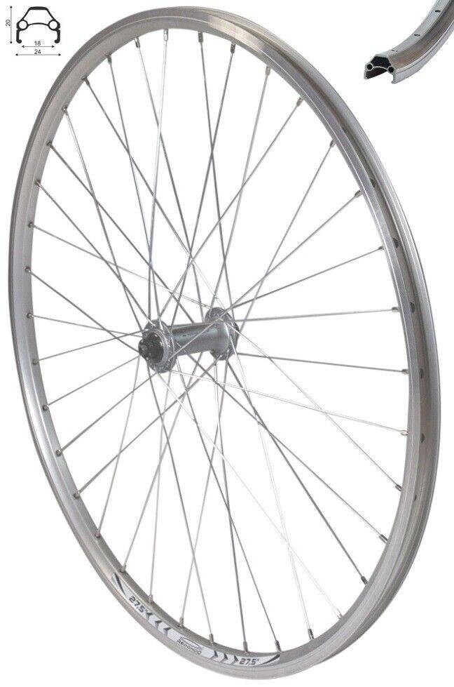 REDONDO 27,5 Zoll Vorderrad Laufrad Hohlkammer Felge Shimano HB-T3000 Silber