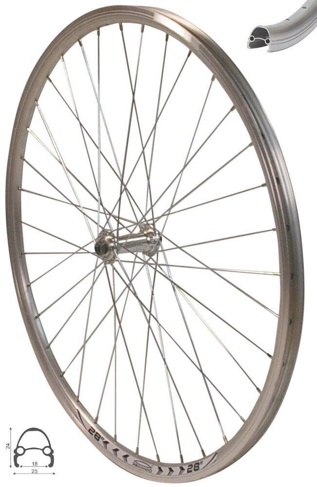 REDONDO 28 Zoll Vorderrad Laufrad Fahrrad V Profil Felge Silber