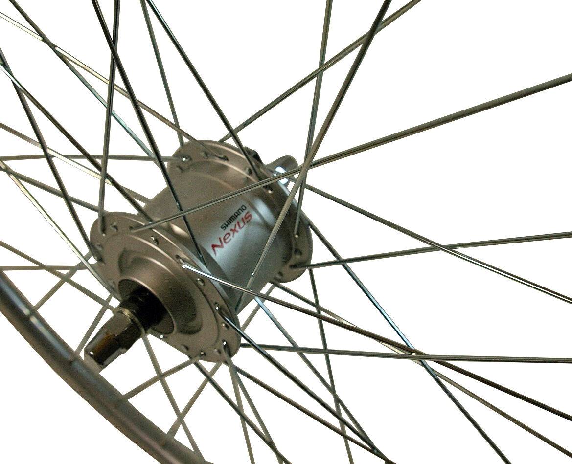 REDONDO 28 Zoll Vorderrad Laufrad Felge Silber mit Shimano Nexus Nabendynamo