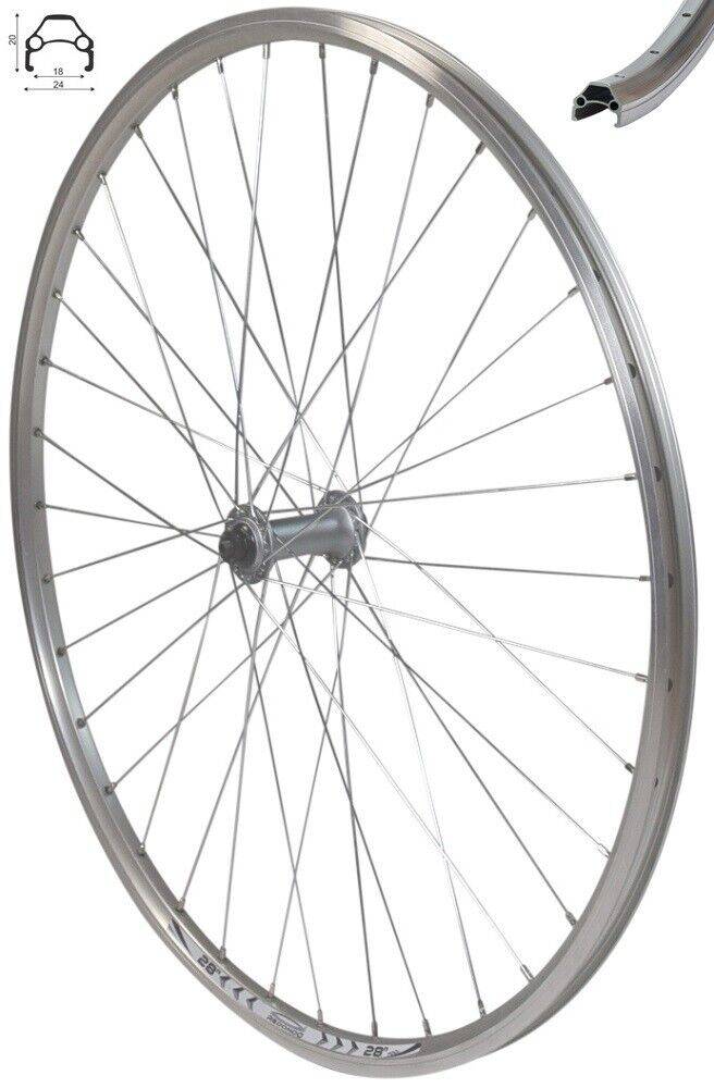 REDONDO 28 Zoll Vorderrad Laufrad Hohlkammer Felge Shimano HB-T3000 Nabe Silber