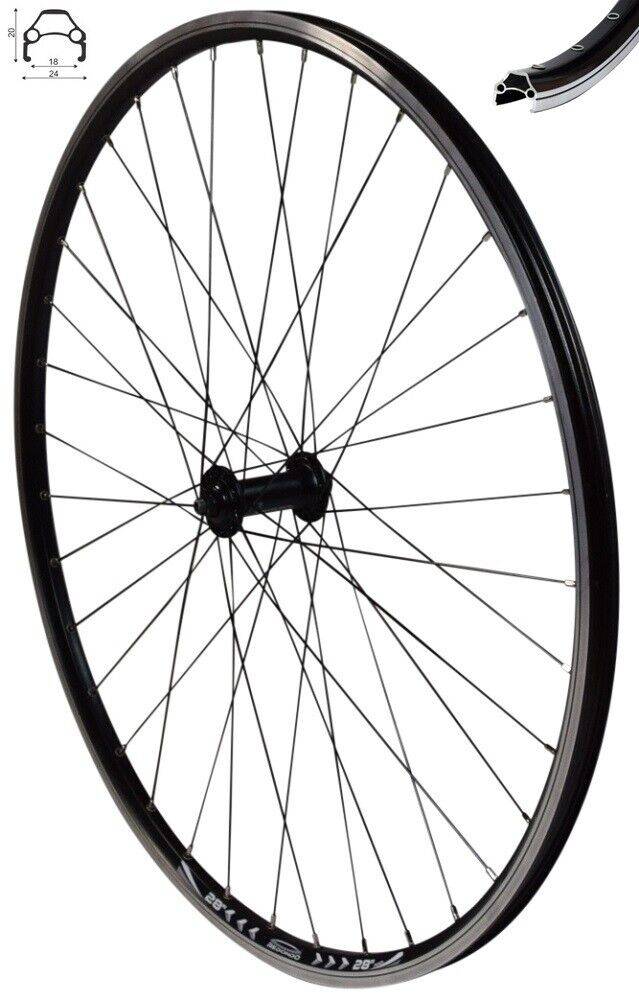 REDONDO 28 Zoll Vorderrad Laufrad Hohlkammer Felge Shimano HB TX500 Nabe Schwarz
