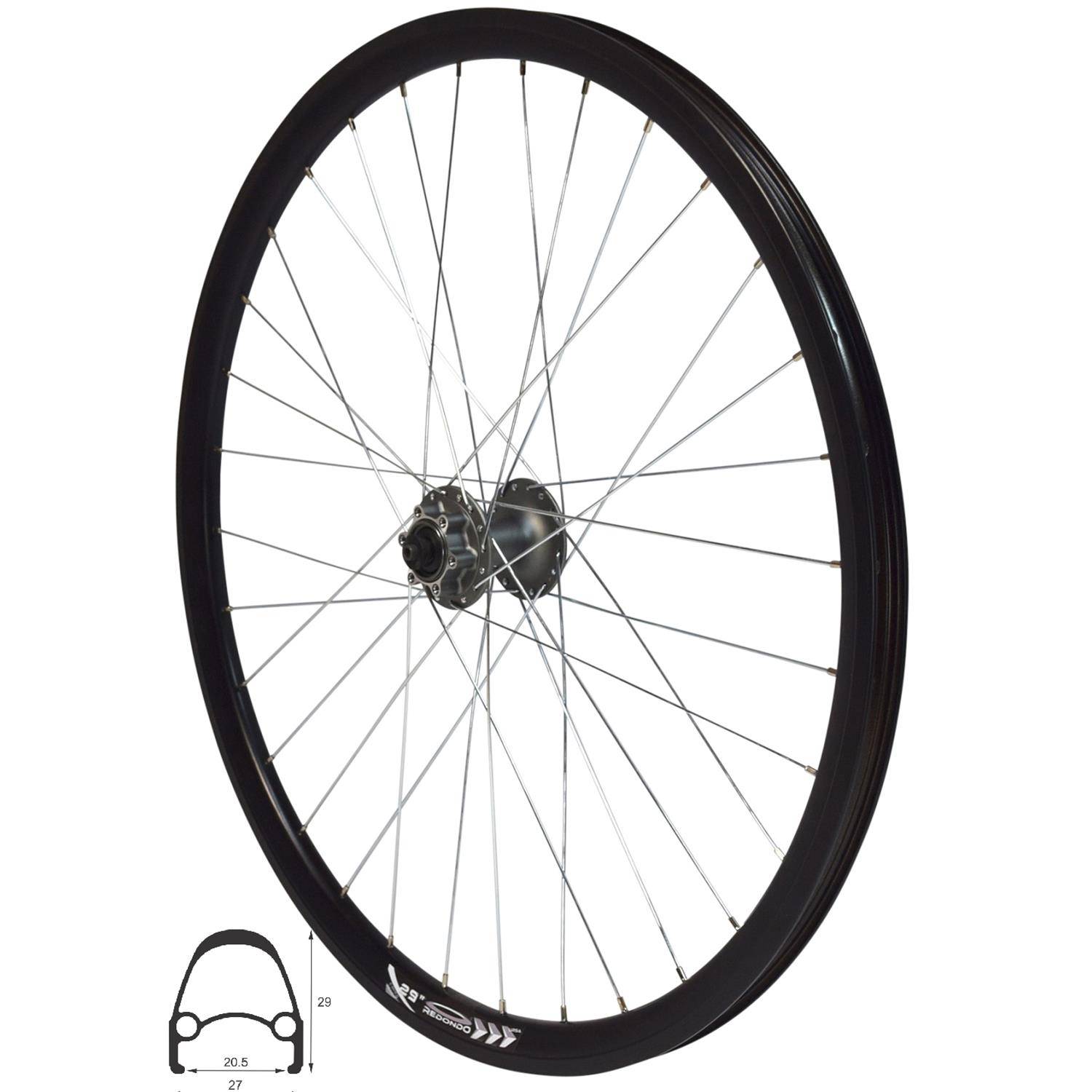 REDONDO 29 Zoll E-Bike Vorderrad Laufrad Hohlkammer Felge Shimano M525 Schwarz