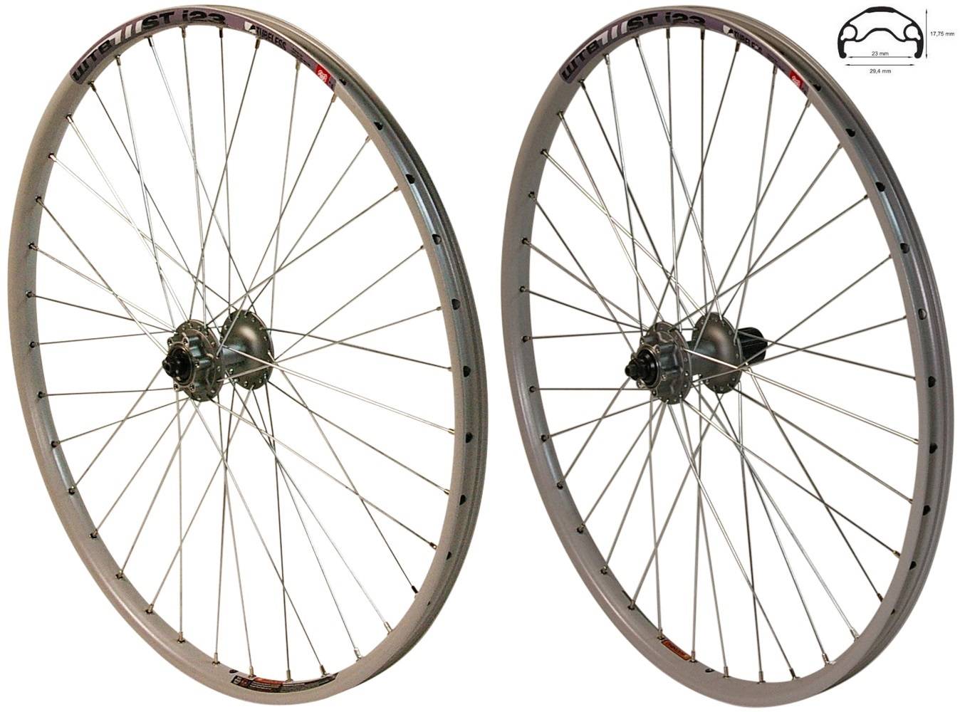 REDONDO 29 28 Zoll Laufrad Set VR + HR WTB Felge Shimano Deore M525 Silber Disc