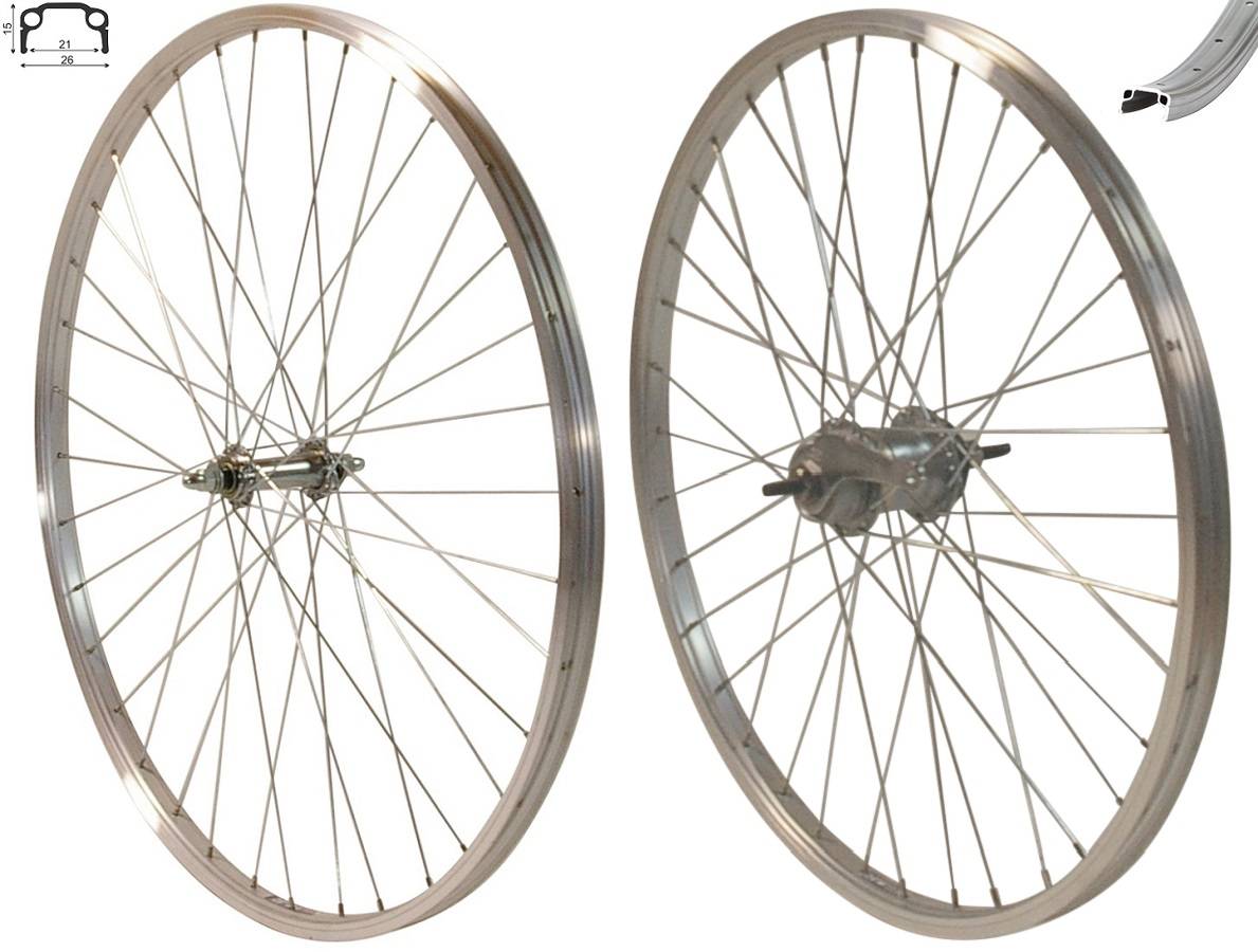 REDONDO 24 Zoll Laufrad Set VR + HR Silber Shimano Nexus 3 Gang Rücktritt